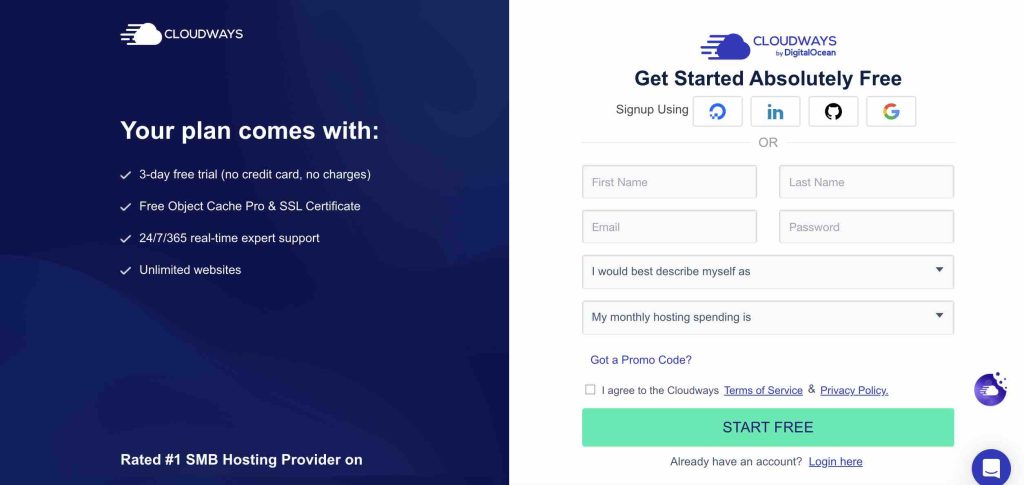 cloudways signup, cloudways sign up, cloudways create a new account